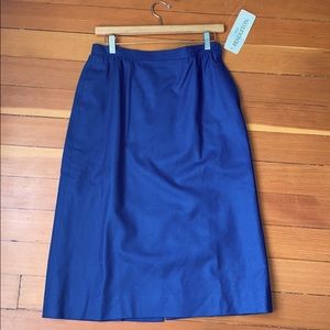 70s Vintage Pendleton Virgin Wool Navy Skirt NWT